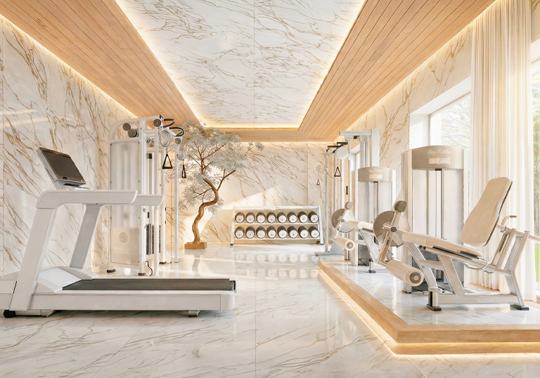 Pure White luxury home gym